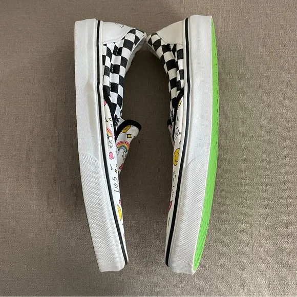 Vans x Flour Shop Classic Slip-On Sneakers Icons Men’s Size 9 Women’s 10.5