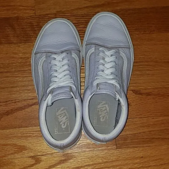 Vans purple leather sneakers