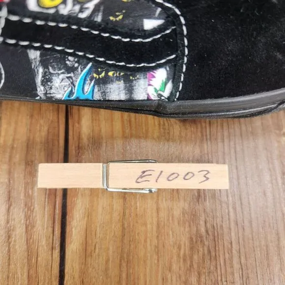 Vans Sk8-Hi Disney Villains Womens 7.5 Black Suede Skateboarding Sneakers Shoes