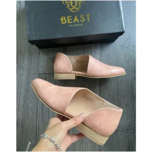 Vegan Leather Cut out Slip on Flats