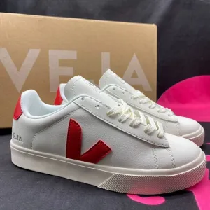 Veja Campo Classic Versatile Sneakers White And Red