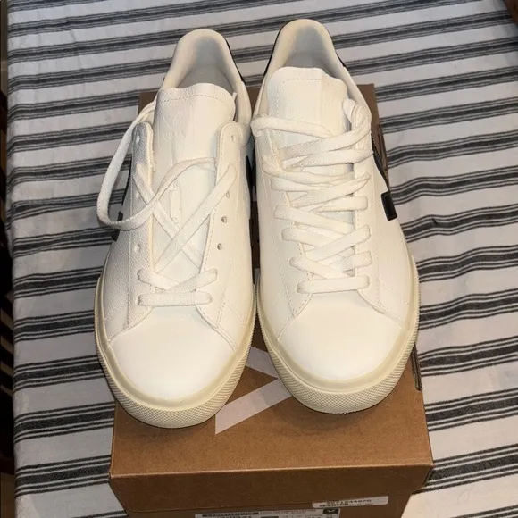 Veja Cream and Black Sneakers