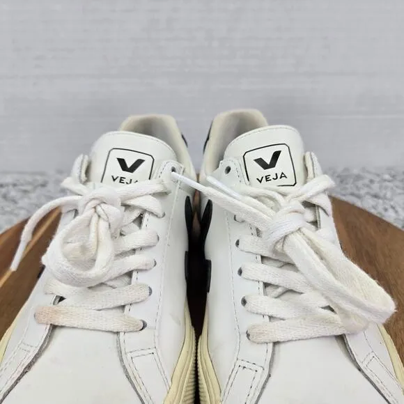 Veja Esplar Low White Black Leather Lace Up Casual Daily Sneakers Womens 4