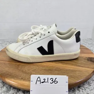 Veja Esplar Low White Black Leather Lace Up Casual Daily Sneakers Womens 4