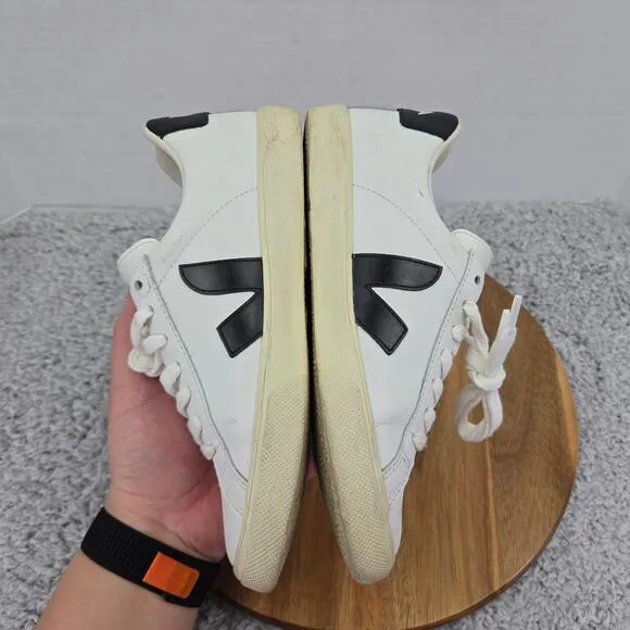 Veja Esplar Low White Black Leather Lace Up Casual Daily Sneakers Womens 4