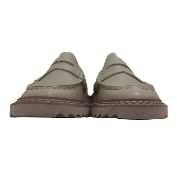 Venettini Kids Beige Moccasins Slip-On Loafers Textured Thick Sole Size 26 New