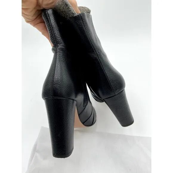 Veronica Beard Bruna Pebbled Leather Boots size 8