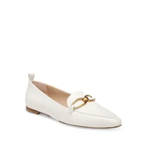 VERONICA BEARD Womens White At Champlain Slip On Leather Loafers Shoes 8 M