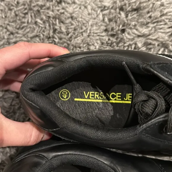 Versace jeans Black Men's Sneakers size 40 NEW WITHOUT BOX