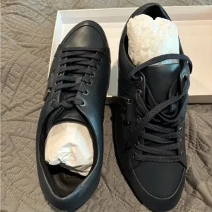 Versace Men's Blue Leather Sneakers sz 43