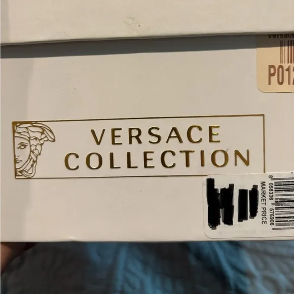 Versace Men's Blue Leather Sneakers sz 43