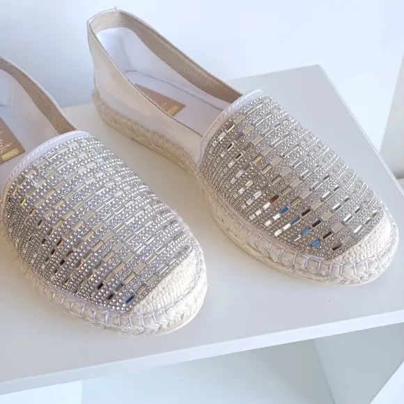 Vidorreta Rhinestone Flat Espadrilles