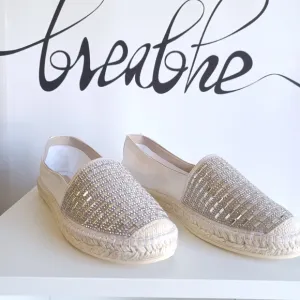 Vidorreta Rhinestone Flat Espadrilles