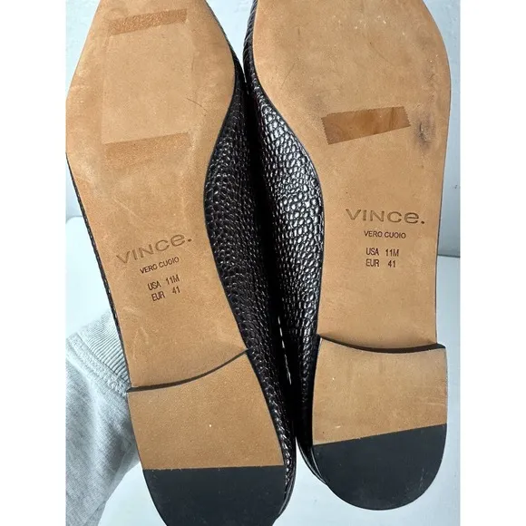 Vince Branine Slip-On Loafers Croc Embossed Women's Size 11M (EUR 41) Leather