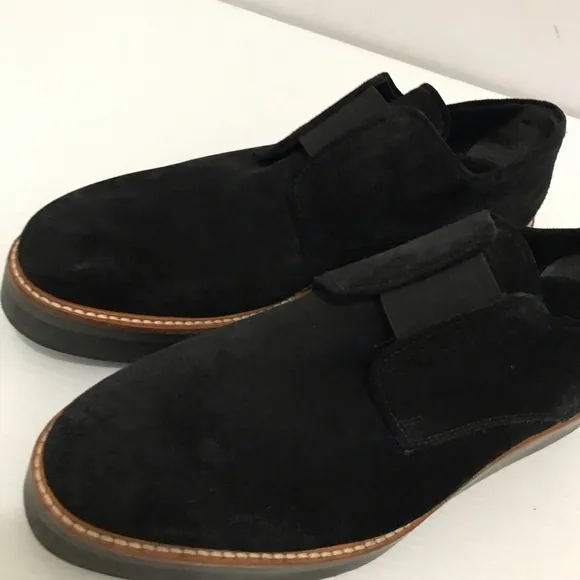 Vince Davy Suede Leather Black Platform Oxford Loafers Sneaker Size 9M