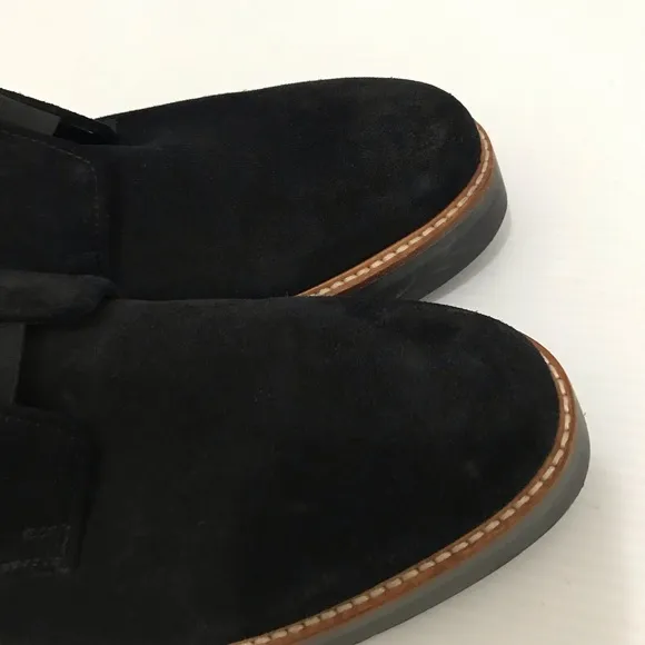 Vince Davy Suede Leather Black Platform Oxford Loafers Sneaker Size 9M