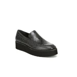 VINCE. Womens Black Snake Print Zeta Platform Slip On Heeled Loafers 7.5 M