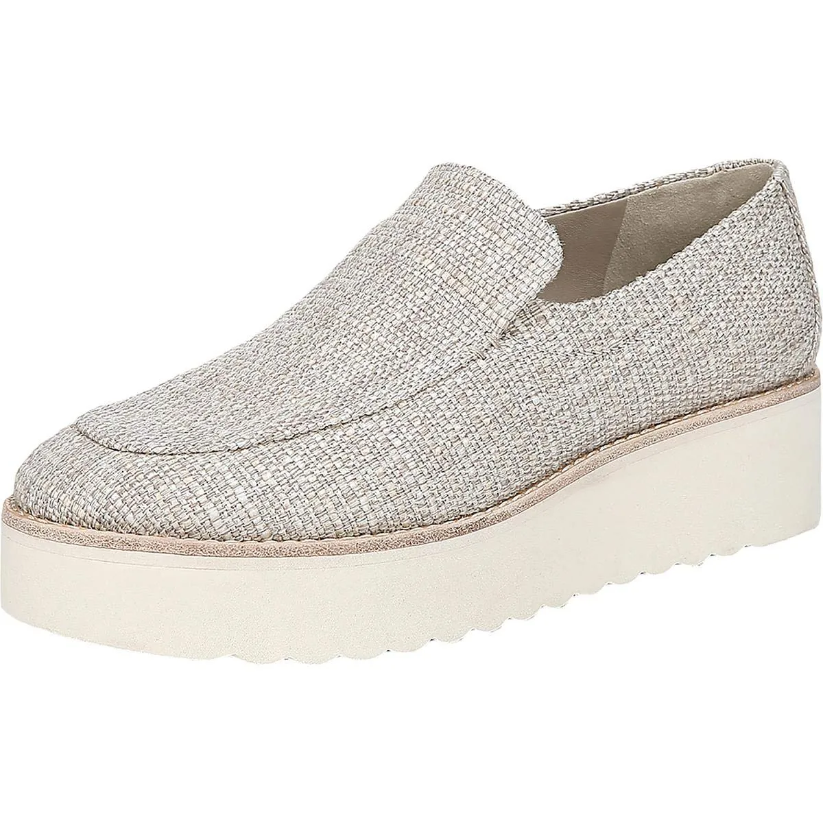 Vince Womens Zeta Casual Textured Loafers Beige 9.5 Medium (B,M)