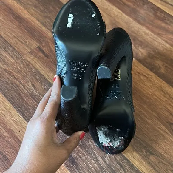 VINCE sansa embossed boots size 7