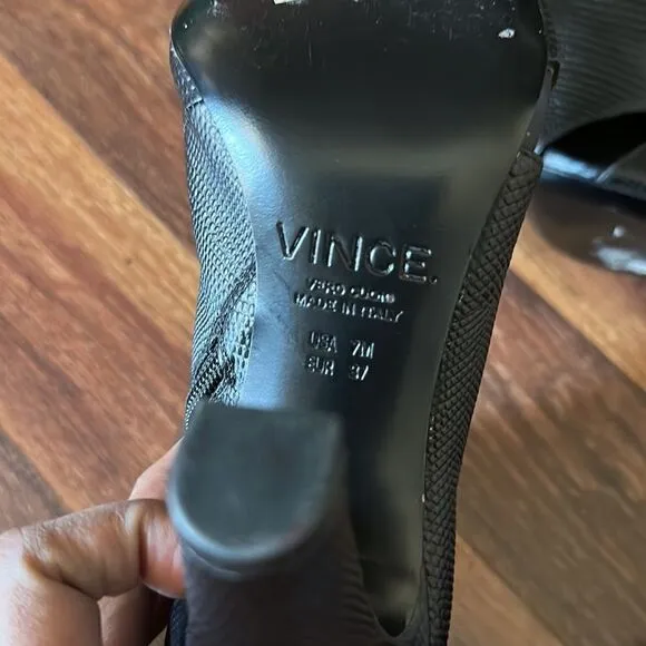 VINCE sansa embossed boots size 7