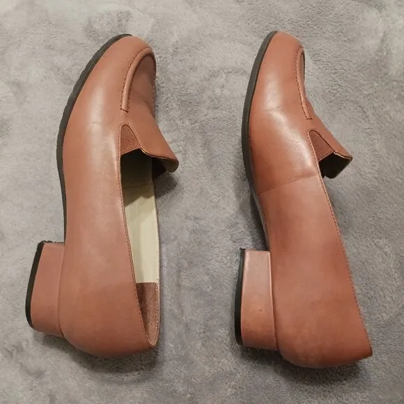 Vintage 90s Drew Shoe Women’s Arlene Tan Casual Leather Loafers 9WW