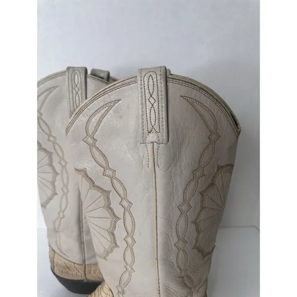 Vintage Dan Post Exotic Python Leather Cowgirl Boots Women's 6 1/2 M  Western