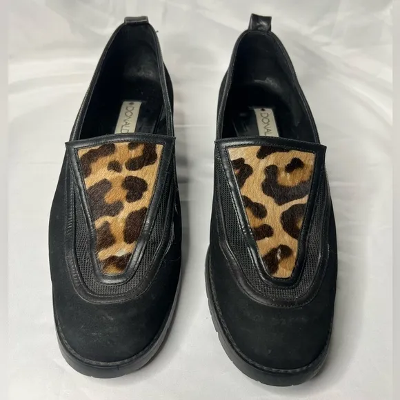 Vintage Donald J Pliner Calf Hair Cheetah Loafers