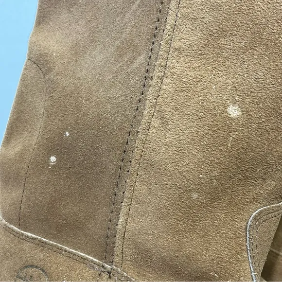 Vintage Double H West Sonora Tan Mid-Calf Suede Pull-On Boots