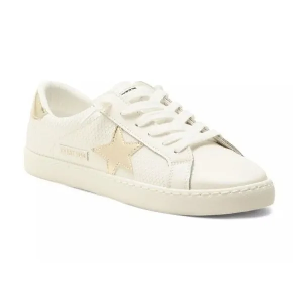 Vintage Havana Carla Croco Star Sneakers Off White Size 8 NWB