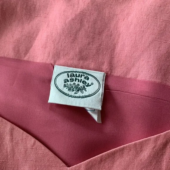 Vintage Laura Ashley 100% Silk Sheath Dress Women’s Pink Sleeveless Midi Size 8