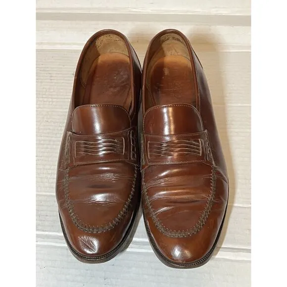 Vintage Lloyd &amp; Haig Burgundy Leather Loafers Men’s Size 9