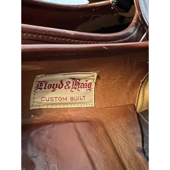 Vintage Lloyd &amp; Haig Burgundy Leather Loafers Men’s Size 9