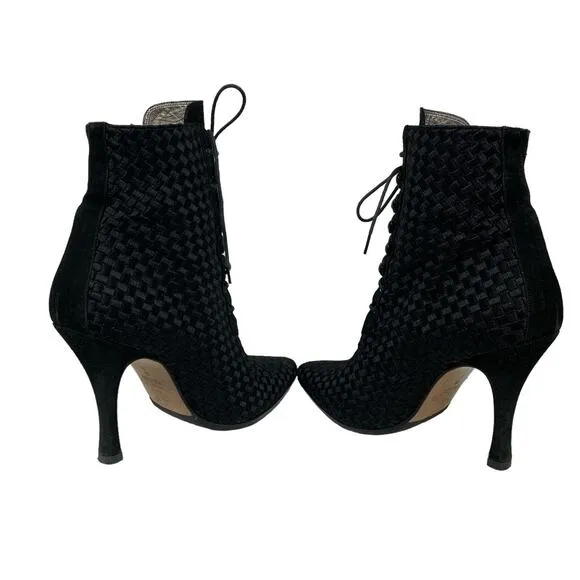 Vintage Marco Delli Womens Size 8 Black Pointed Heel Boots