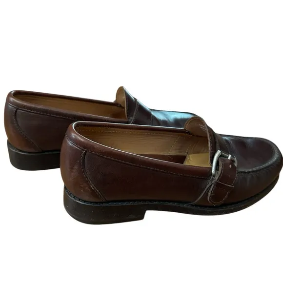 Vintage‎ Polo Ralph Lauren Loafers Buckle Mens Size 7 EE Brown Leather Casual
