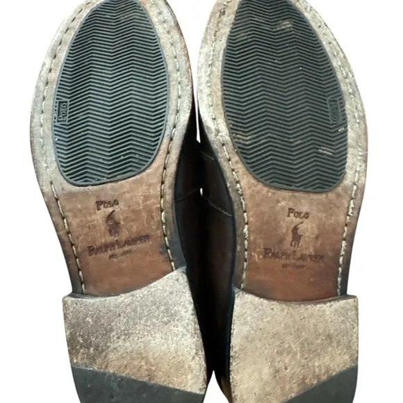 Vintage‎ Polo Ralph Lauren Loafers Buckle Mens Size 7 EE Brown Leather Casual