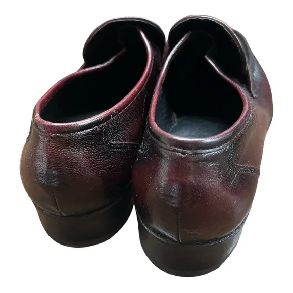 Vintage The Florsheim Nevada Black Cherry Leather Men’s Loafers Sz7.5D NIB