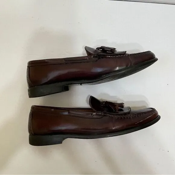 VINTAGE BASS TASSEL LOAFERS IN BROWN LEATHER
