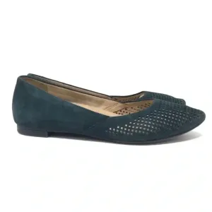 Vionic Posey Perforated Laser Cut Pointed Toe Flats Slip On Pine Green: 6.5