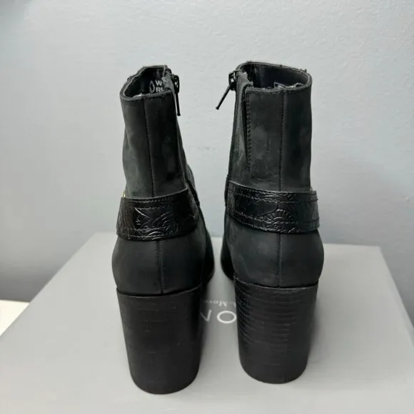 VIONIC vienna carnelia suede leather comfort boot in black size 9
