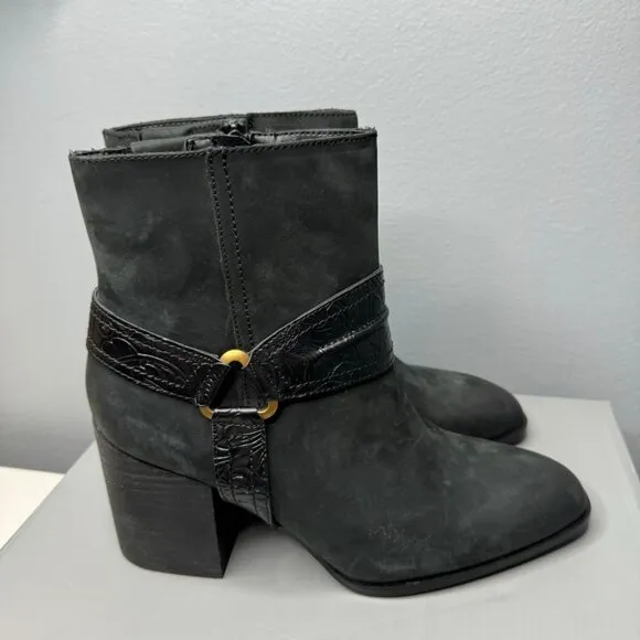 VIONIC vienna carnelia suede leather comfort boot in black size 9