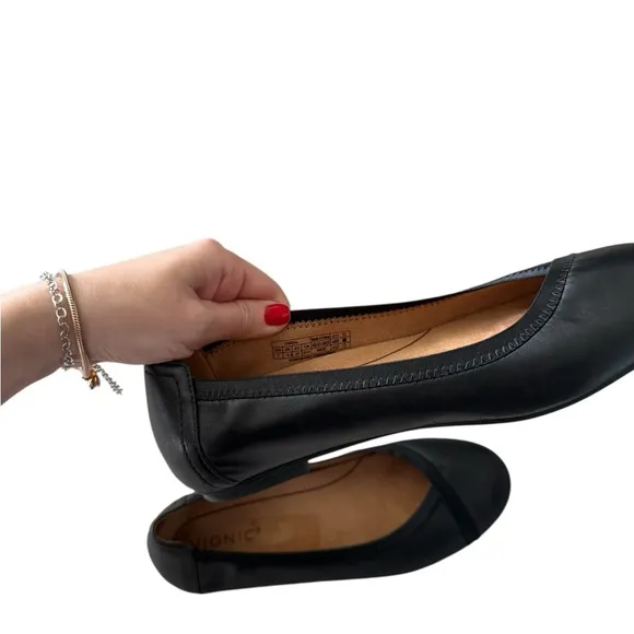 VIONIC Women's Caroll Black Leather