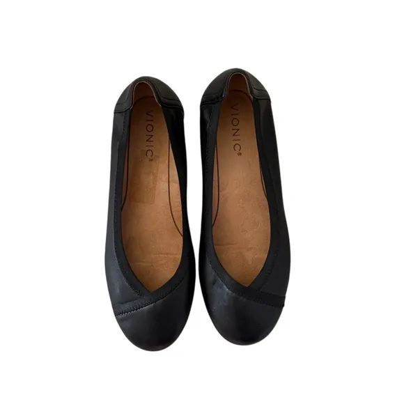 VIONIC Women's Caroll Black Leather