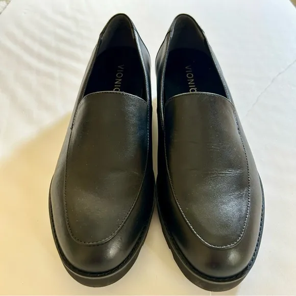 Vionic Women's Kensley Black Nappa Loafers Size 8.5 NWOT Chunky preppy