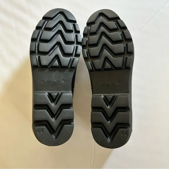 Vionic Women's Kensley Black Nappa Loafers Size 8.5 NWOT Chunky preppy