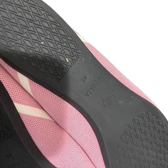 VIVAIA Pink Sustainable Eco Friendly V Shaped Pointed Toe Vienna Flats