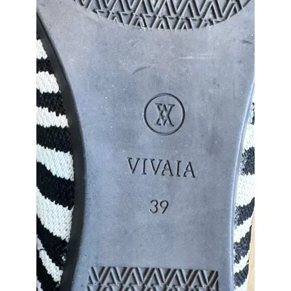 Vivaia Pointed-Toe Ballet Flats (Aria 5°) Zebra 39 8