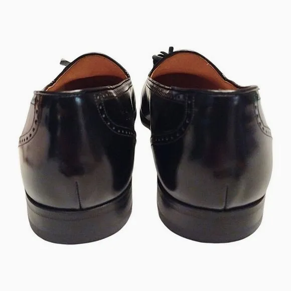 VTG Mezlan Tassel Loafers, Size 9.5 M, Black NWT 80s / 90s Dust Bags &amp; Box