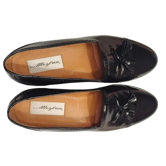 VTG Mezlan Tassel Loafers, Size 9.5 M, Black NWT 80s / 90s Dust Bags &amp; Box