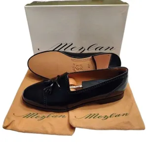 VTG Mezlan Tassel Loafers, Size 9.5 M, Black NWT 80s / 90s Dust Bags &amp; Box