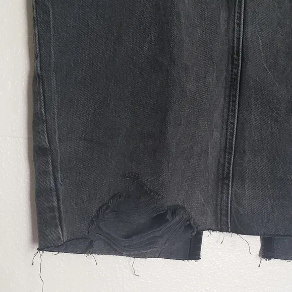 We The Free Elisa Distressed Denim Skirt